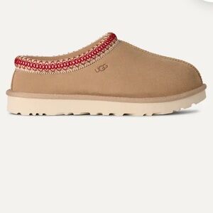 UGG Beige Slip-On with Red Accent